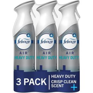 imageFebreze Air Mist Air Freshener Spray OdorFighting Room Spray Air Fresheners for Home and Bathroom and Kitchen Aerosol Can Heavy Duty Crisp Clean Scent 88oz 3 CountHD Crisp Clean