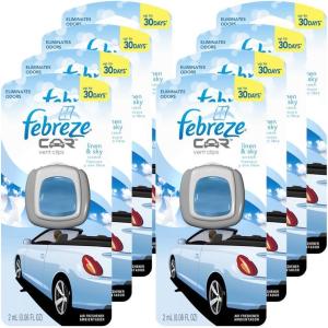 imageFebreze Car Ocean Scent Air Freshener Vent Clip 07 oz Car Vent Clip Pack of 4Pack of 8