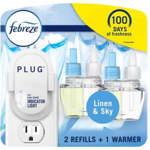 imageFebreze PLUG Linen ampamp Sky Starter Kit ampamp 2 87 fl oz Refills174 Fl Oz Pack of 1