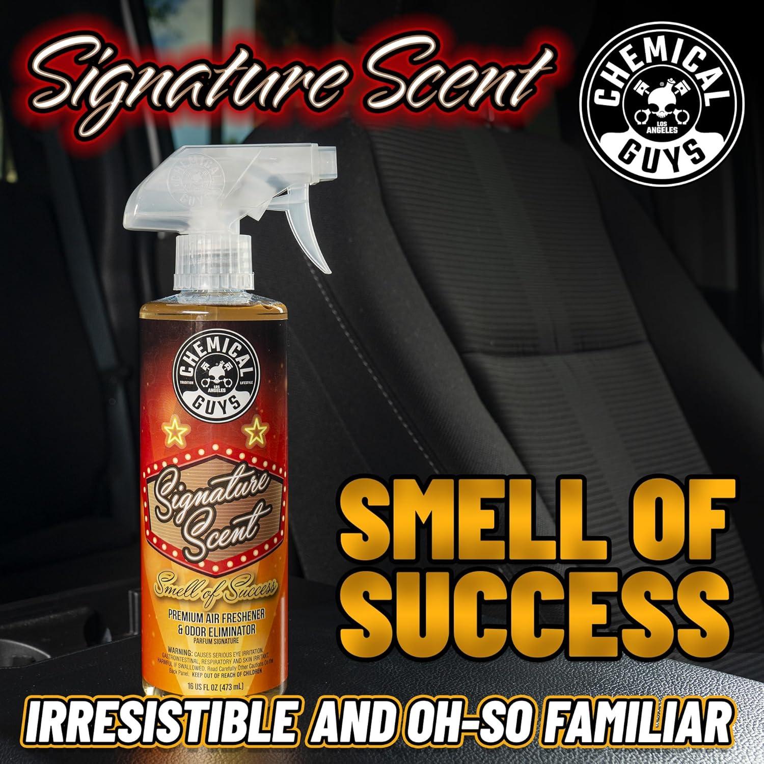 imageChemical Guys AIR06916 Signature Scent Premium Air Freshener and Odor Eliminator Smell of Success Great for Cars Trucks SUVs RVs Home Office ampamp More 16 fl oz16 Fl Oz Pack of 2