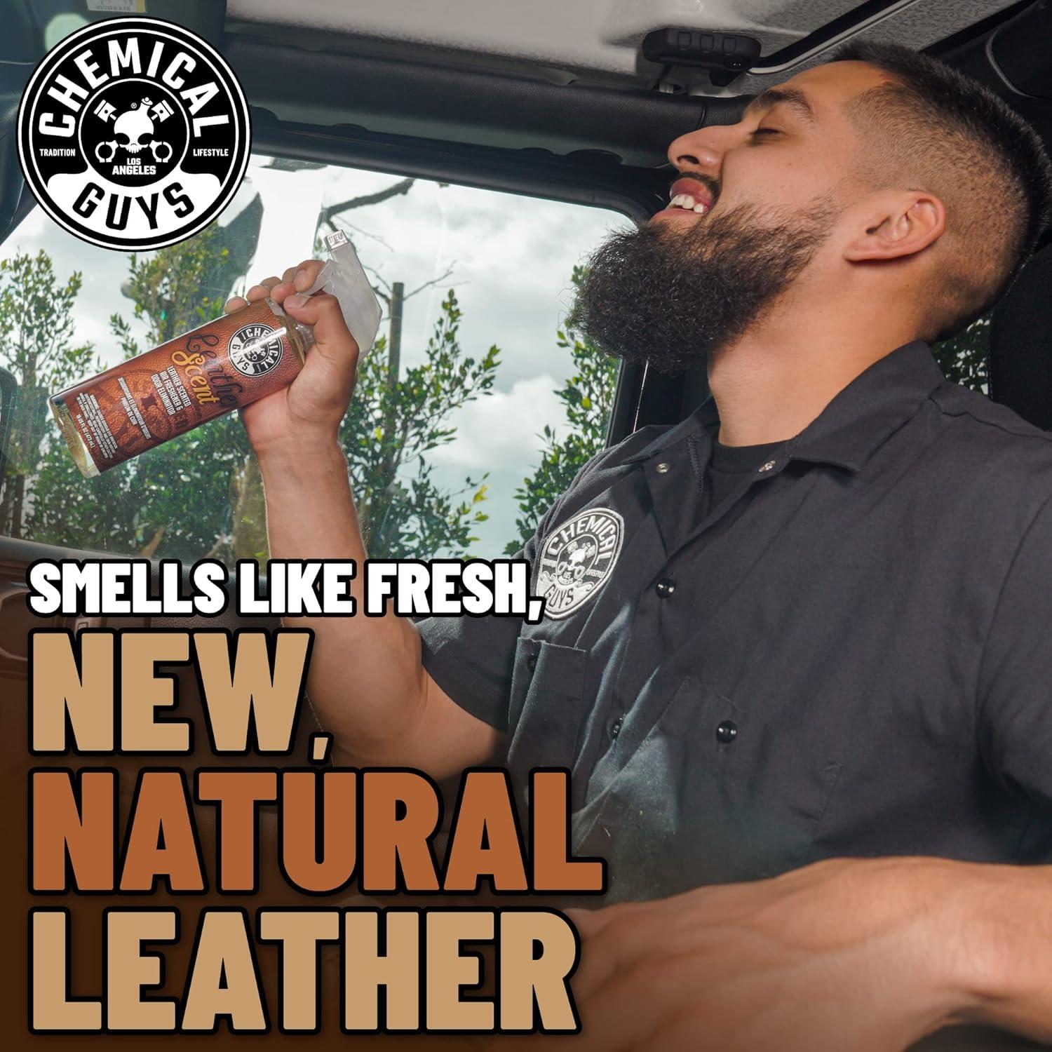 imageChemical Guys AIR10132 New Car Smell Premium Air Freshener and Odor Eliminator LongLasting Scent Great for Cars Trucks SUVs RVs ampamp More Extra Large 32 fl oz4 Fl Oz Pack of 2