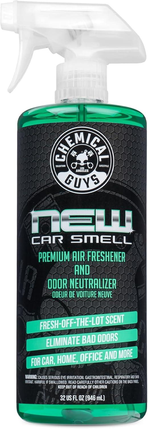 imageChemical Guys AIR10132 New Car Smell Premium Air Freshener and Odor Eliminator LongLasting Scent Great for Cars Trucks SUVs RVs ampamp More Extra Large 32 fl oz1 Count Pack of 1