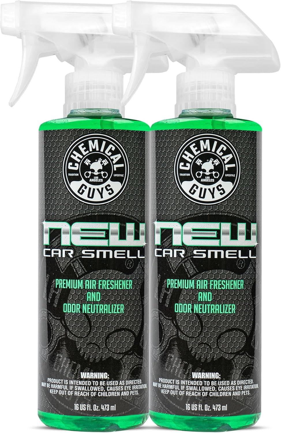 imageChemical Guys AIR10132 New Car Smell Premium Air Freshener and Odor Eliminator LongLasting Scent Great for Cars Trucks SUVs RVs ampamp More Extra Large 32 fl oz8 Fl Oz Pack of 2
