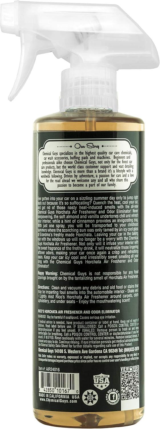 imageChemical Guys AIR10132 New Car Smell Premium Air Freshener and Odor Eliminator LongLasting Scent Great for Cars Trucks SUVs RVs ampamp More Extra Large 32 fl oz1 Count Pack of 1