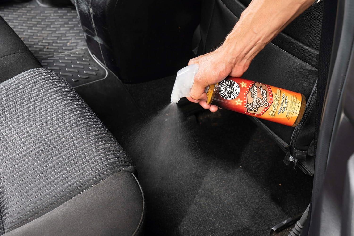 imageChemical Guys AIR10132 New Car Smell Premium Air Freshener and Odor Eliminator LongLasting Scent Great for Cars Trucks SUVs RVs ampamp More Extra Large 32 fl oz1 Count Pack of 1