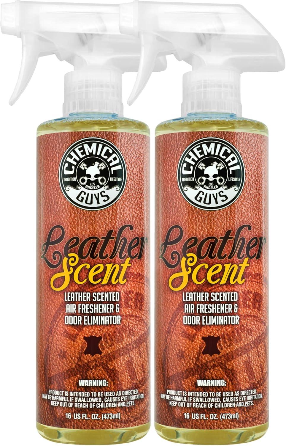imageChemical Guys AIR10132 New Car Smell Premium Air Freshener and Odor Eliminator LongLasting Scent Great for Cars Trucks SUVs RVs ampamp More Extra Large 32 fl oz16 Fl Oz Pack of 2