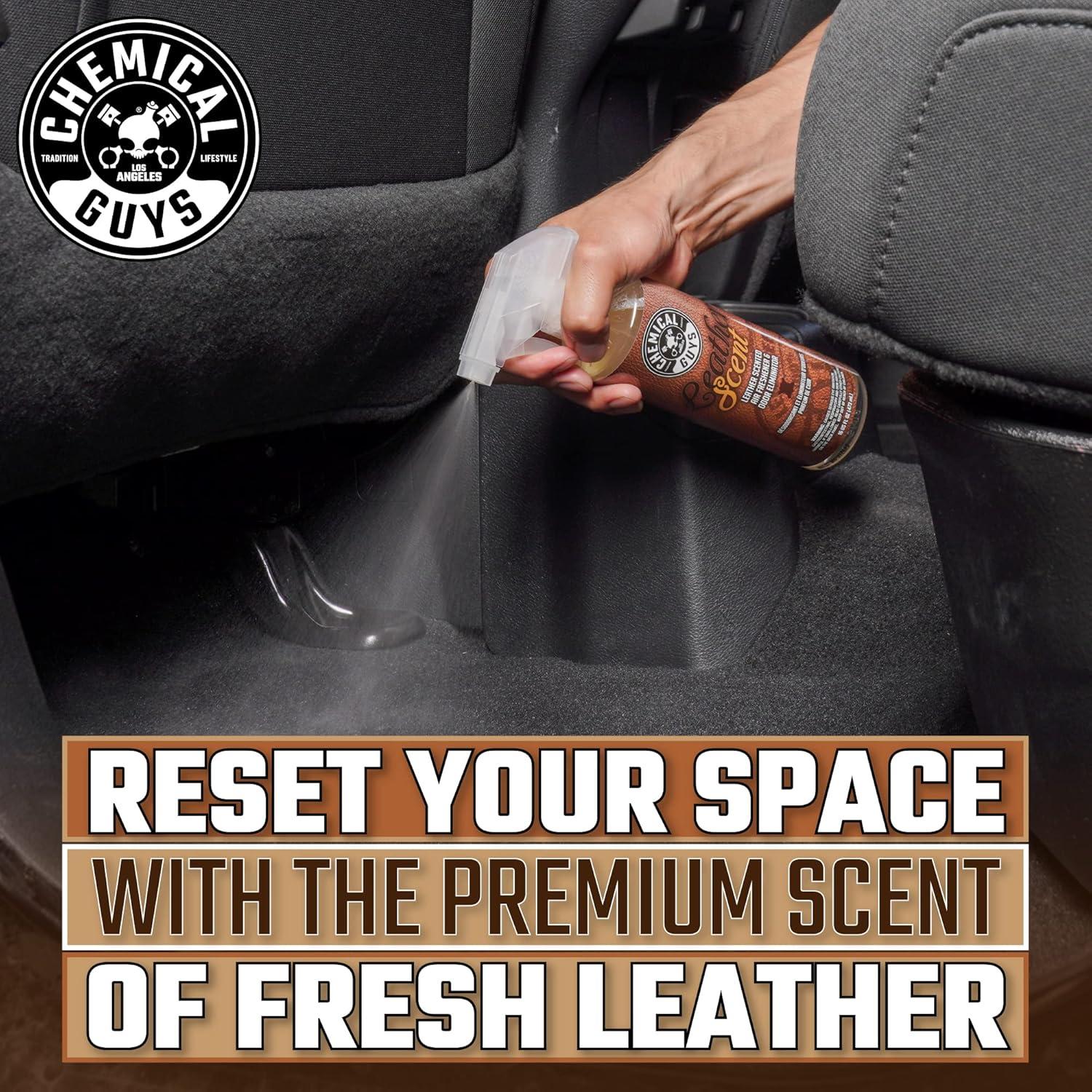 imageChemical Guys AIR10132 New Car Smell Premium Air Freshener and Odor Eliminator LongLasting Scent Great for Cars Trucks SUVs RVs ampamp More Extra Large 32 fl oz16 Fl Oz Pack of 2
