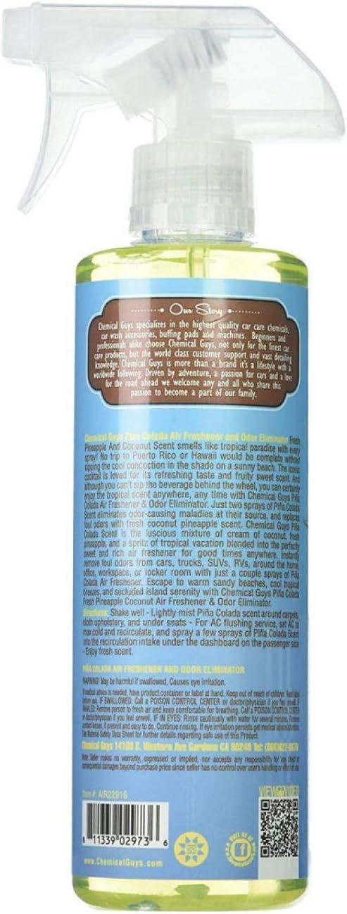 imageChemical Guys AIR23304 Fresh Glazed Doughnut Scent Premium Air Freshener and Odor Eliminator Great for Cars Trucks SUVs RVs Home Office Dorm Room ampamp More 4 fl oz16 Fl Oz Pack of 1