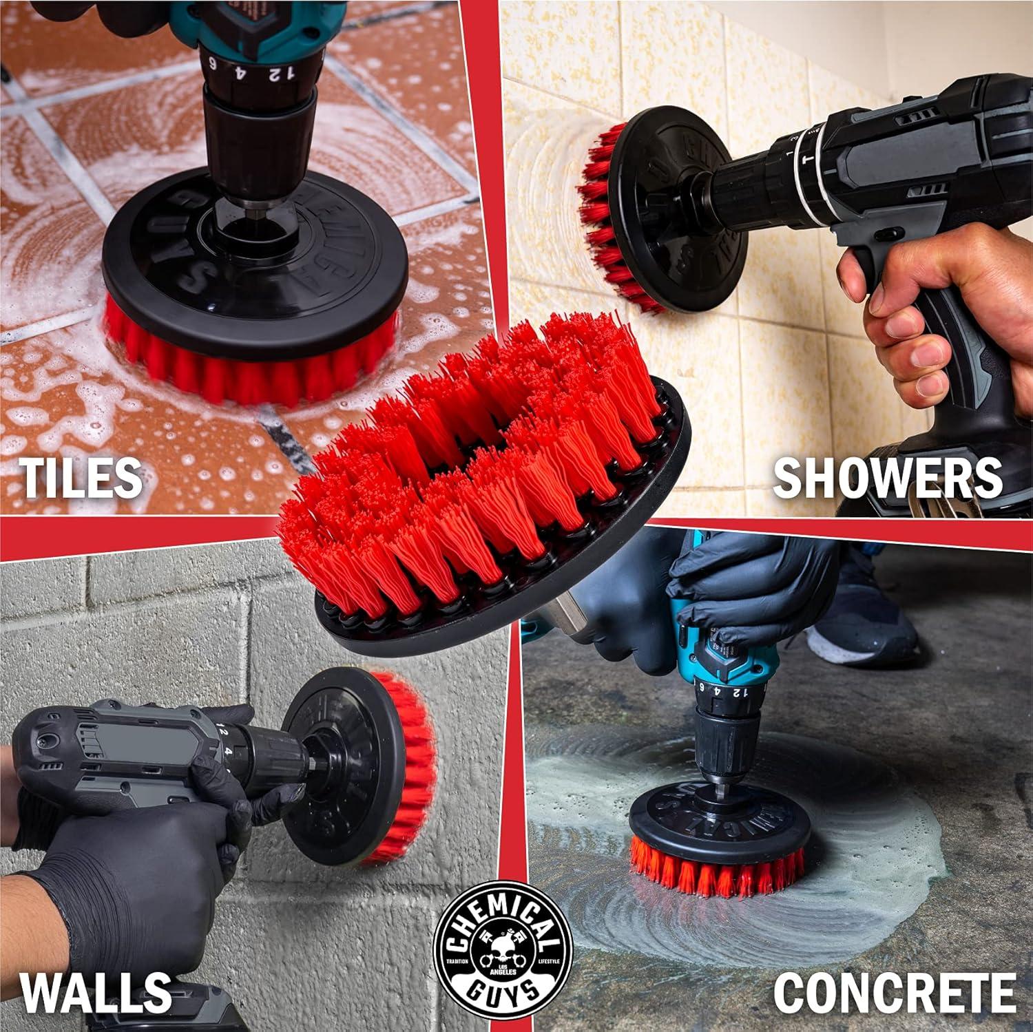 imageChemical Guys Acc201BrushMD Medium Duty Carpet Brush with Drill Attachment YellowHeavy Duty