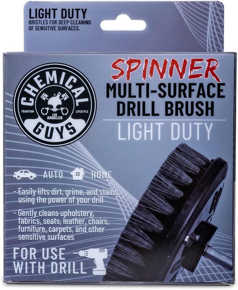 imageChemical Guys Acc201BrushMD Medium Duty Carpet Brush with Drill Attachment YellowLight Duty