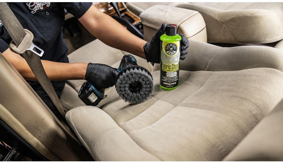 imageChemical Guys Acc201BrushMD Medium Duty Carpet Brush with Drill Attachment YellowLight Duty