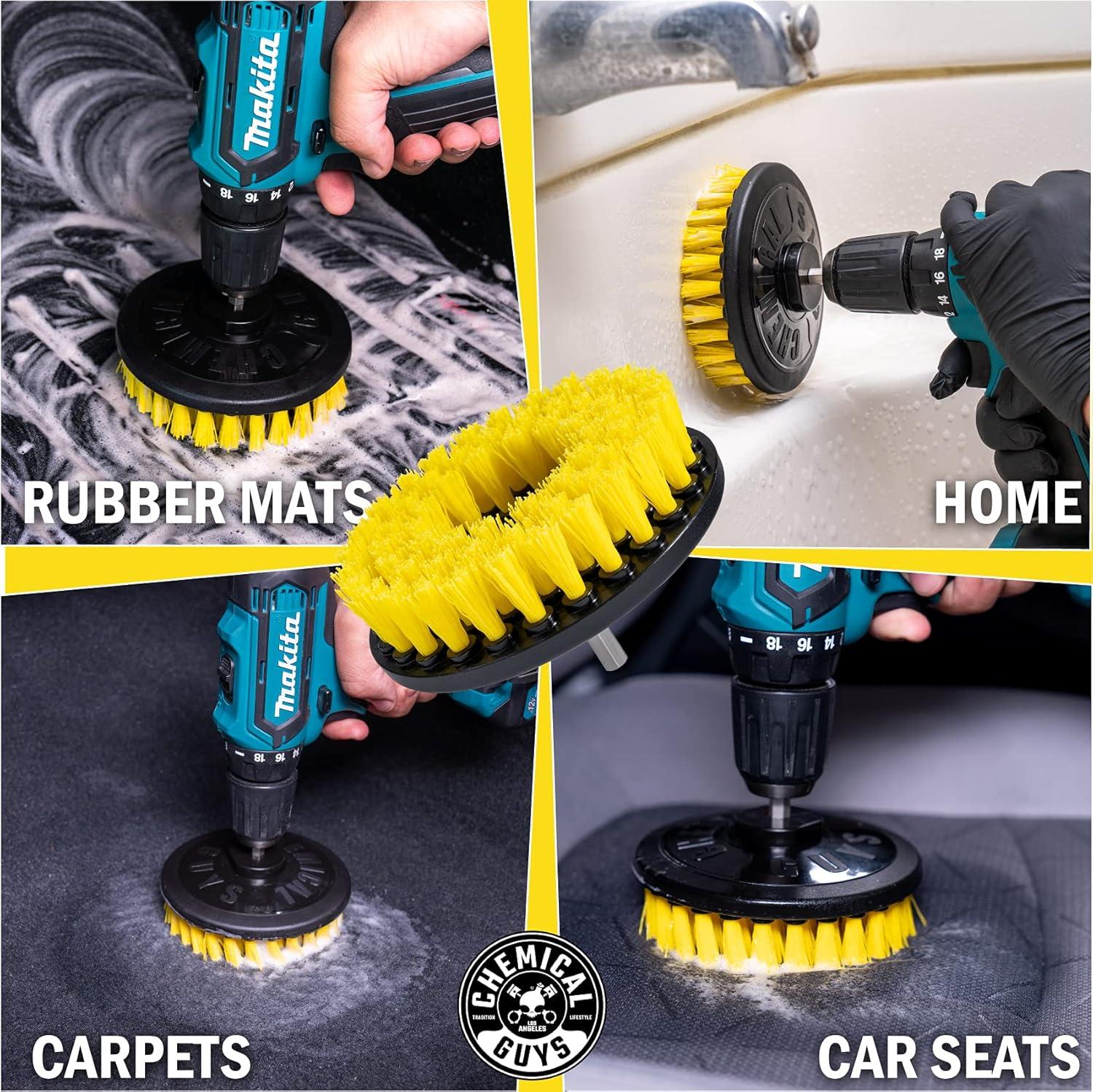 imageChemical Guys Acc201BrushMD Medium Duty Carpet Brush with Drill Attachment YellowMedium Duty