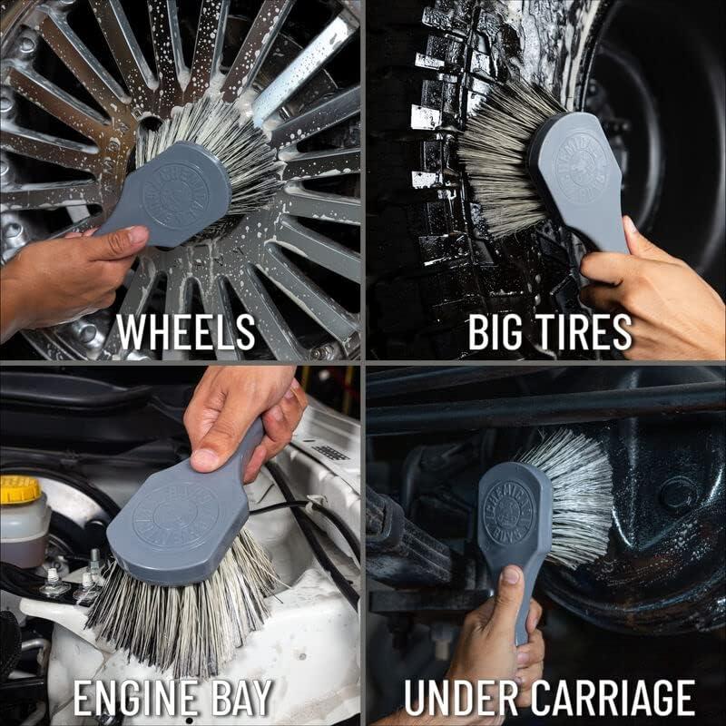 imageChemical Guys All Duty Brush Kit ACCG09 Wheel Works Brush  ACCG02 Nice ampamp Stiff Heavy Duty Carpet ampamp Interior Brush  ACCG05 Big Blue Stiffy Heavy Duty Brush  ACCG08 Wheelie Exterior Surface Brush