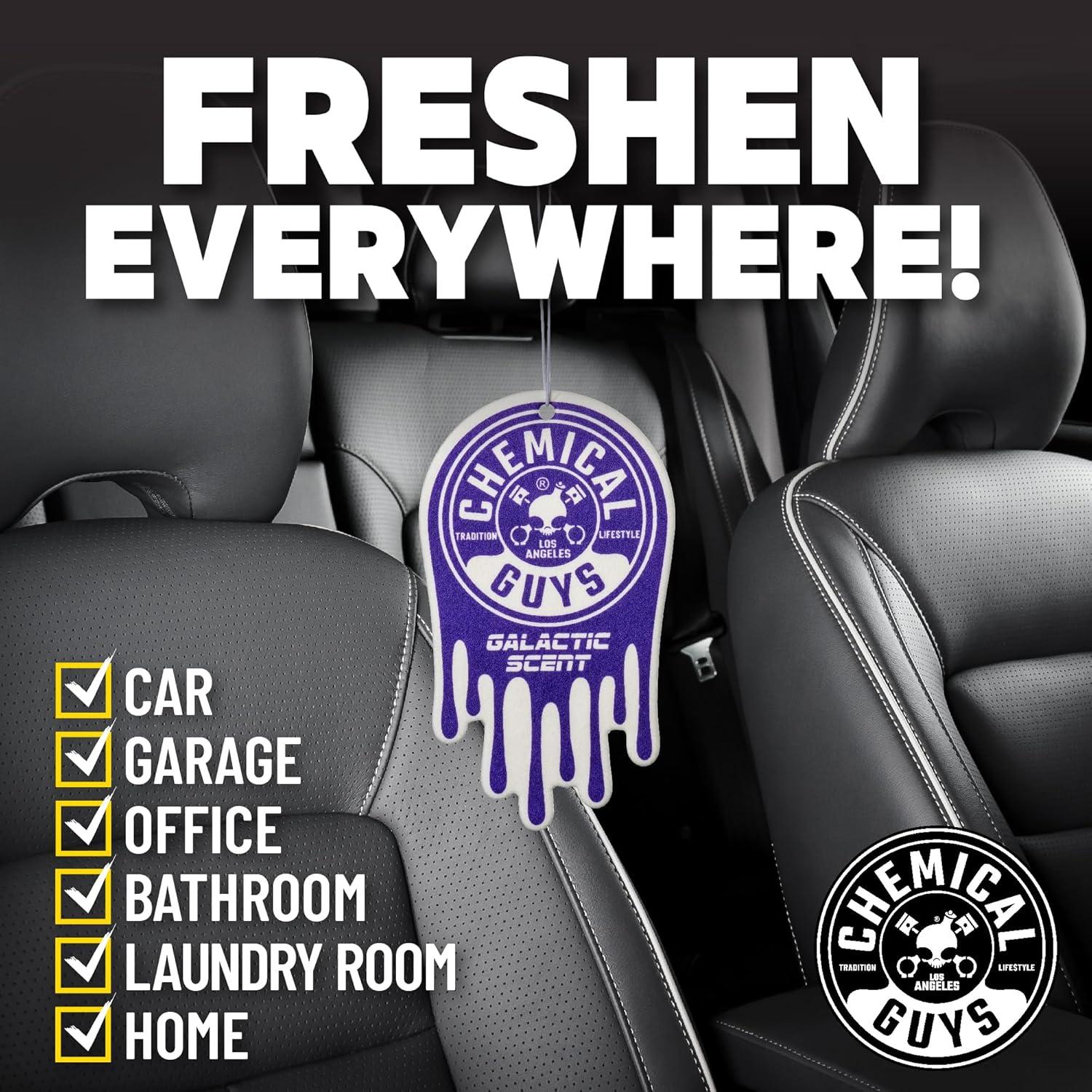 imageChemical Guys Hanging Air Freshener Variety Scent Pack 12 Pack Great for Cars Trucks SUVs RVs Home Garage Workspace Dorm Room ampamp More 4 x 3 Packs Black Frost Cherry Pina Colada  AIR40404Galactic