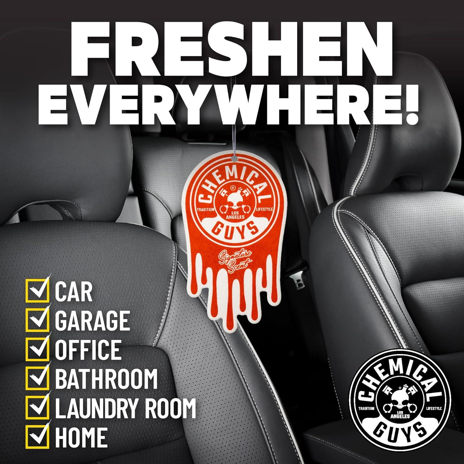 imageChemical Guys Hanging Air Freshener Variety Scent Pack 12 Pack Great for Cars Trucks SUVs RVs Home Garage Workspace Dorm Room ampamp More 4 x 3 Packs Black Frost Cherry Pina Colada  AIR40404Signature