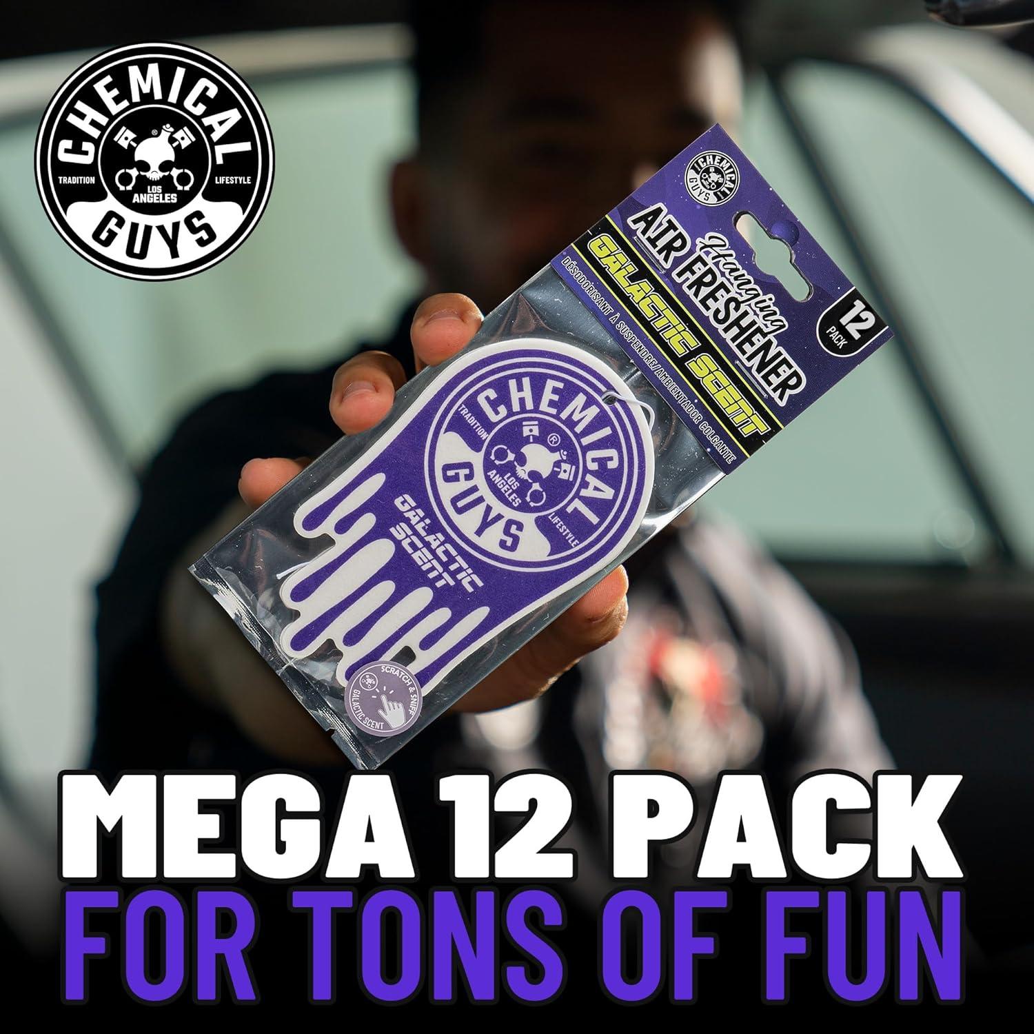 imageChemical Guys Hanging Air Freshener Variety Scent Pack 12 Pack Great for Cars Trucks SUVs RVs Home Garage Workspace Dorm Room ampamp More 4 x 3 Packs Black Frost Cherry Pina Colada  AIR40404Galactic