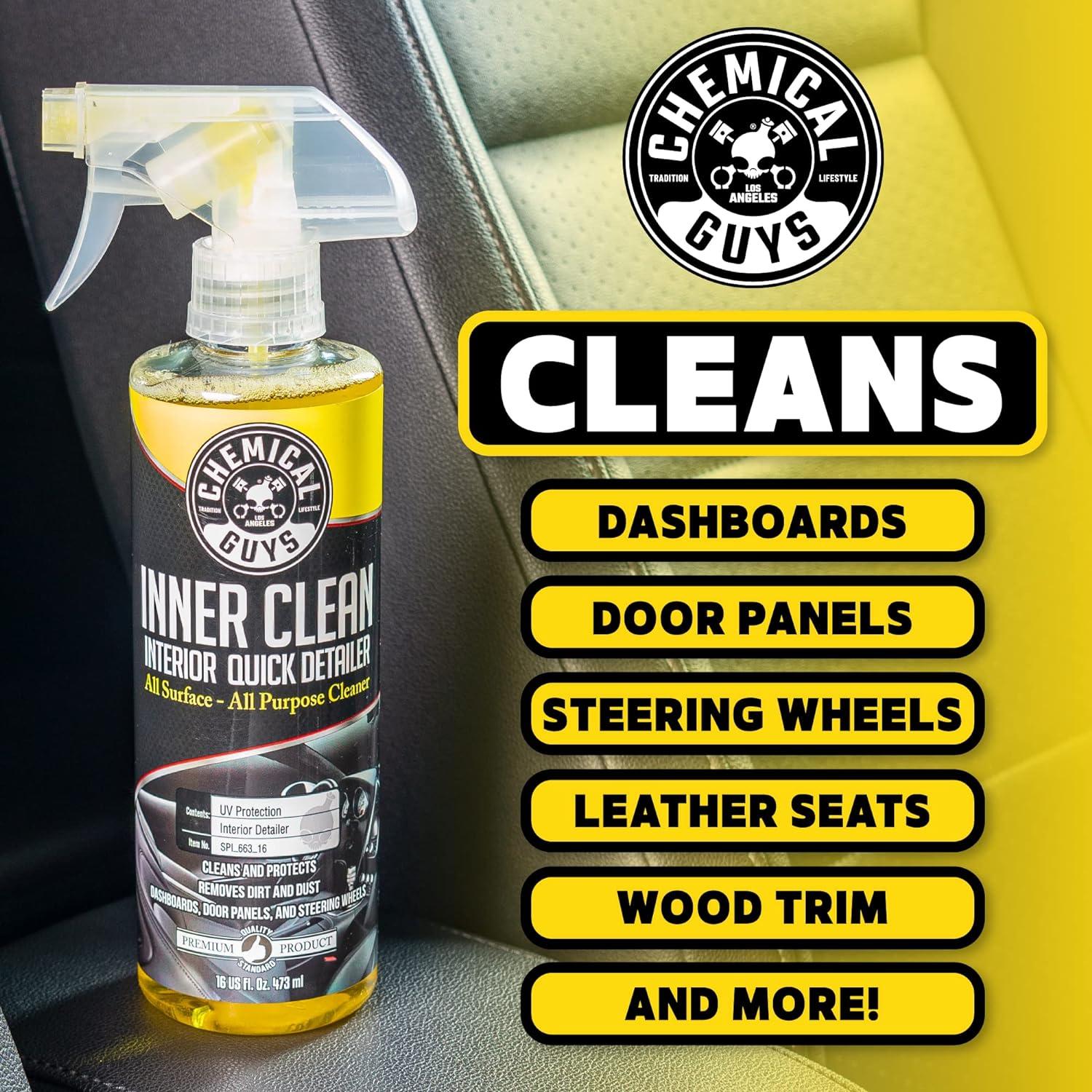 imageChemical Guys PMWSPI66350 InnerClean Interior Quick Detailer ampamp Protectant Wipes Mega 50 Pack Safe for Cars Trucks SUVs Jeeps Motorcycles RVs ampamp More 50 Ct128 oz