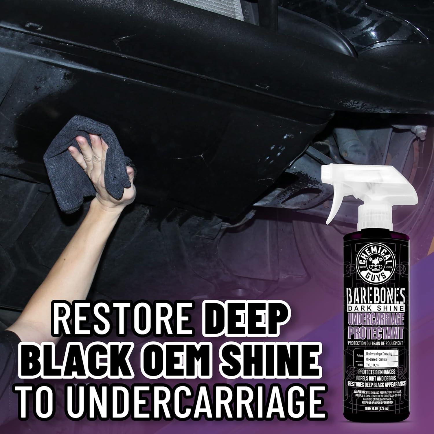 imageChemical Guys TVD1041602 Bare Bones Premium Dark Shine Spray for Undercarriage Tires and Trim Safe for Cars Trucks Motorcycles RVs ampamp More16 fl oz 2 Pack32 Fl Oz Pack of 1