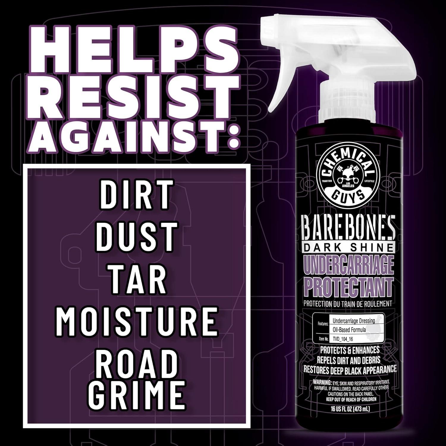 imageChemical Guys TVD1041602 Bare Bones Premium Dark Shine Spray for Undercarriage Tires and Trim Safe for Cars Trucks Motorcycles RVs ampamp More16 fl oz 2 Pack32 Fl Oz Pack of 1