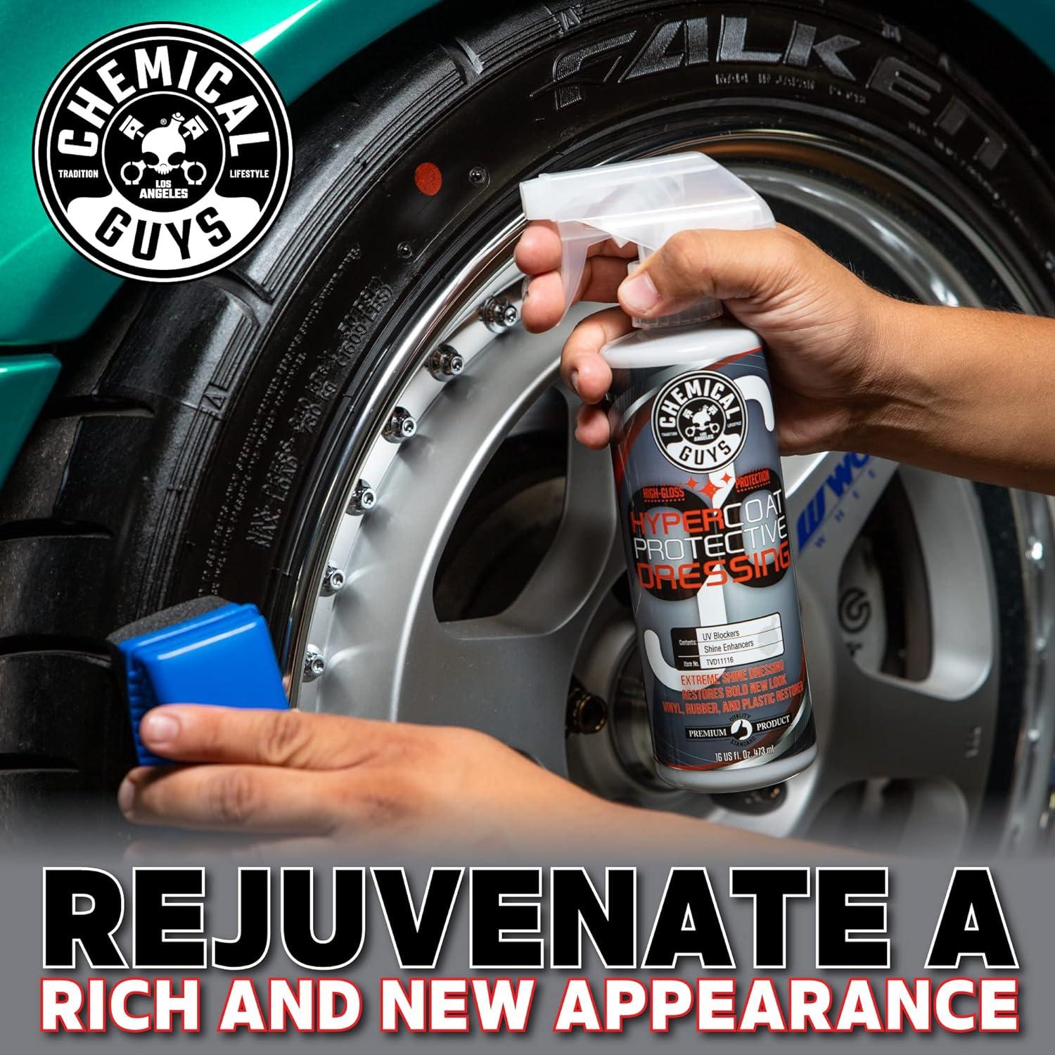 imageChemical Guys TVD11116 G6 HyperCoat High Gloss Coating Protectant Sprayable Dressing Works on Vinyl Rubber Plastic Tires and Trim Safe for Cars Trucks Motorcycles RVs ampamp More 16 fl oz128 Fl Oz Pack of 1