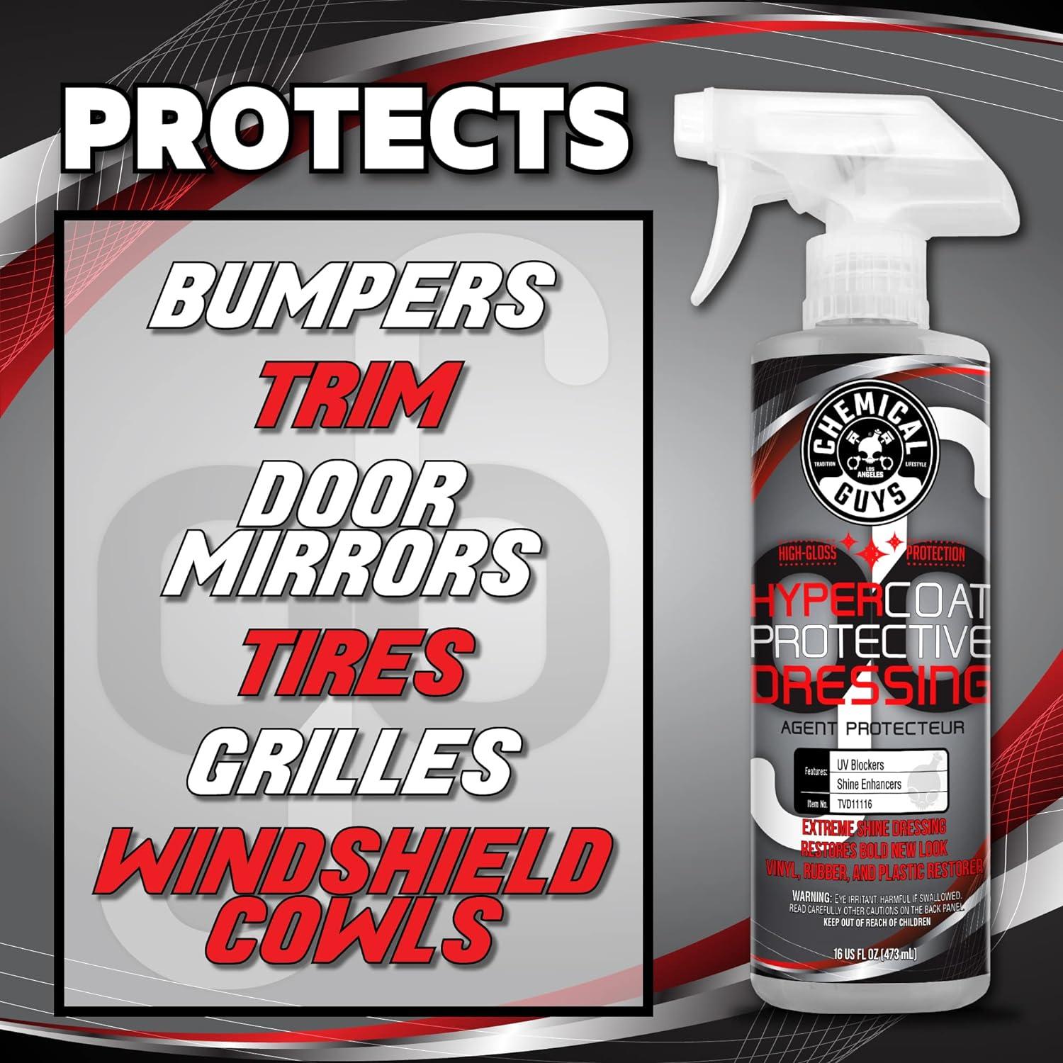 imageChemical Guys TVD11116 G6 HyperCoat High Gloss Coating Protectant Sprayable Dressing Works on Vinyl Rubber Plastic Tires and Trim Safe for Cars Trucks Motorcycles RVs ampamp More 16 fl oz128 Fl Oz Pack of 1
