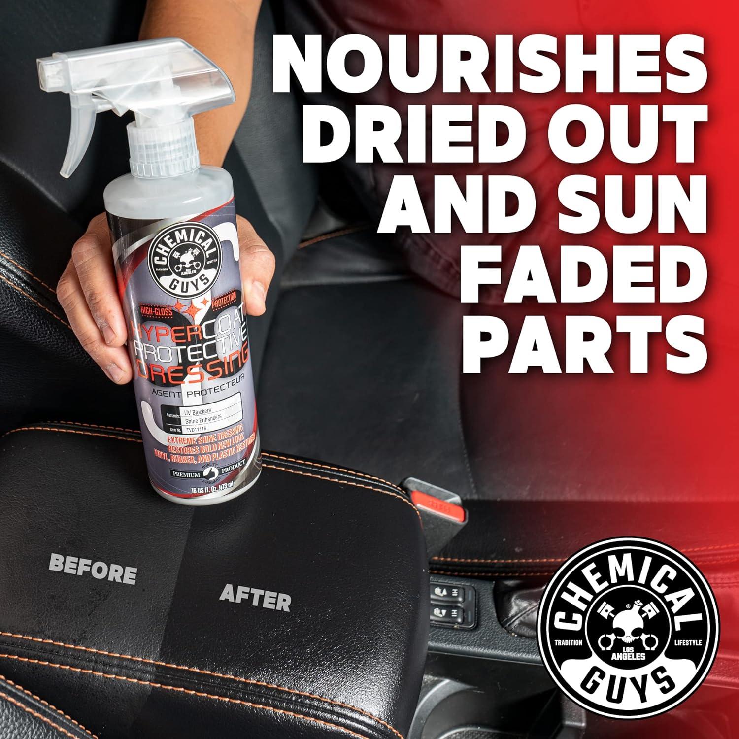 imageChemical Guys TVD11116 G6 HyperCoat High Gloss Coating Protectant Sprayable Dressing Works on Vinyl Rubber Plastic Tires and Trim Safe for Cars Trucks Motorcycles RVs ampamp More 16 fl oz128 Fl Oz Pack of 1