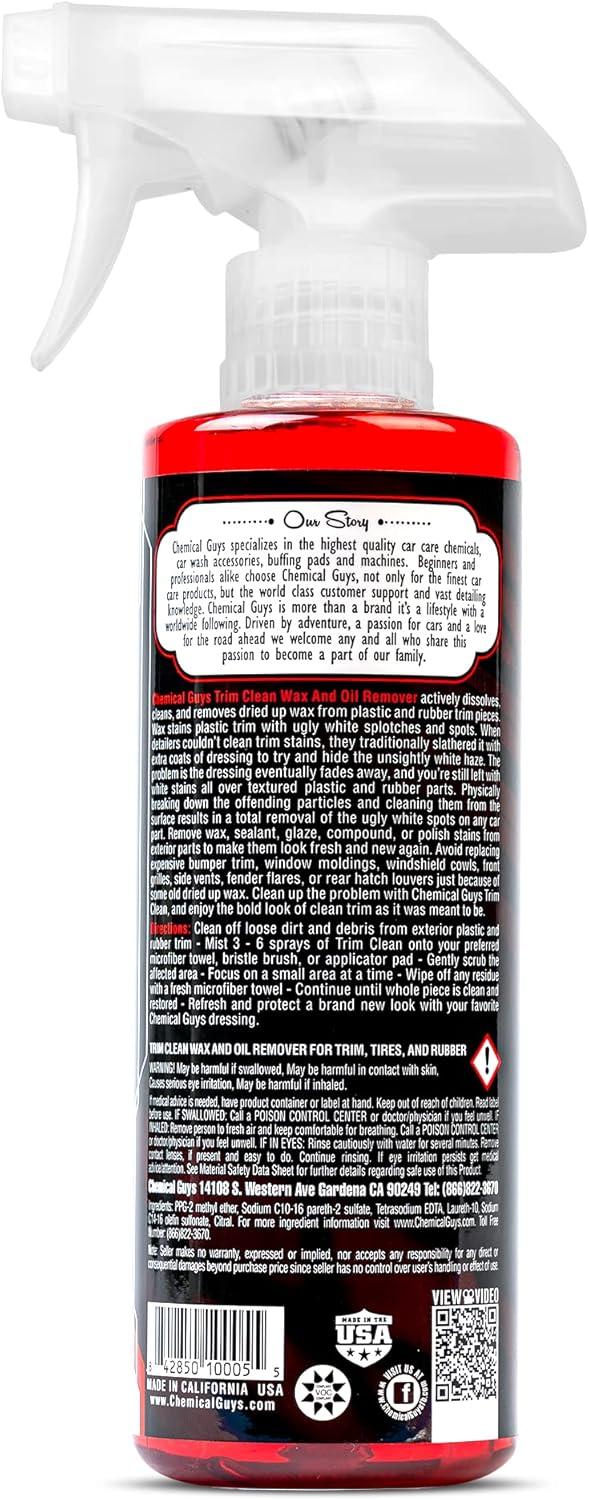 imageChemical Guys TVD11516 Trim Clean Wax and Oil Remover Works on Trim Tires and Rubber Safe for Cars Trucks SUVs Motorcycles RVs ampamp More 16 fl oz16 Fl Oz Pack of 1
