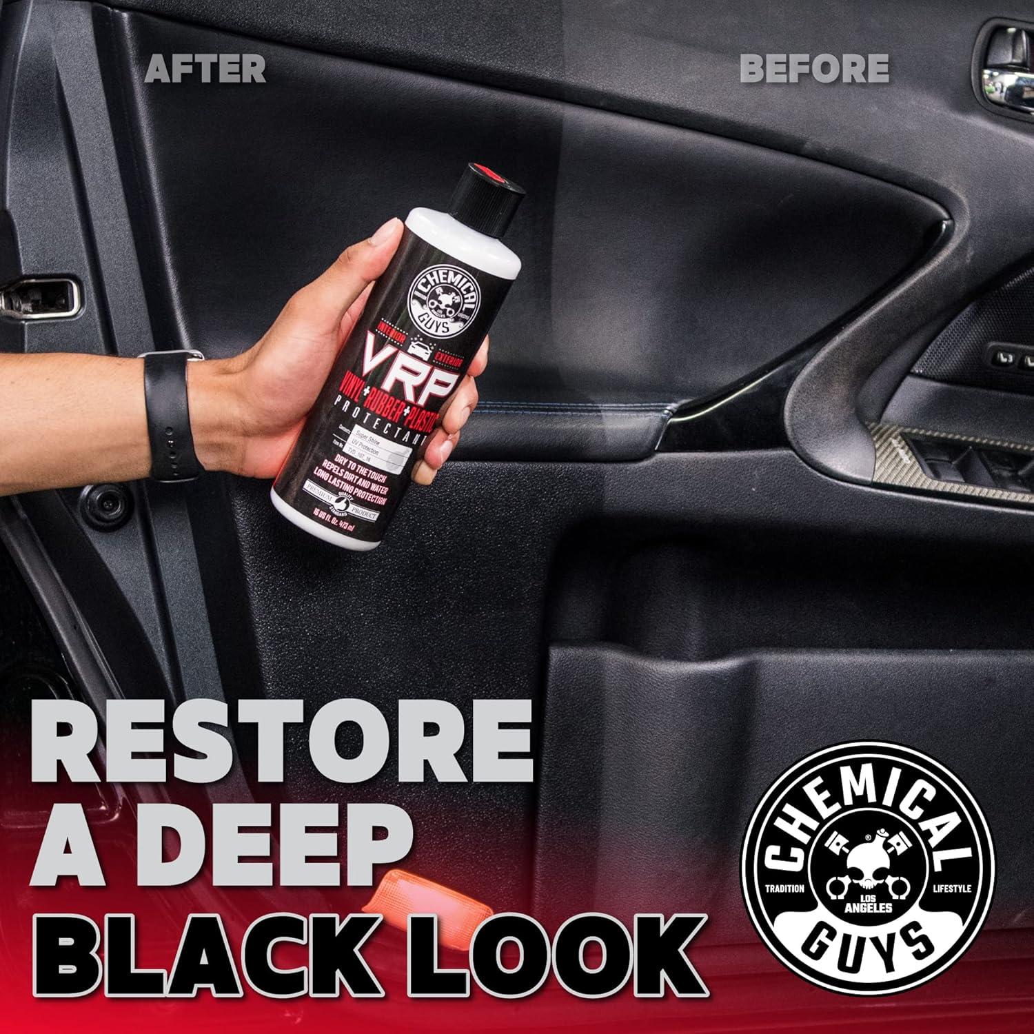 imageChemical Guys VRP Vinyl Rubber and Plastic NonGreasy DrytoTheTouch Long Lasting Super Shine Dressing for Tires Trim and More 16 fl oz 3 Pack13352 Ounce Pack of 1
