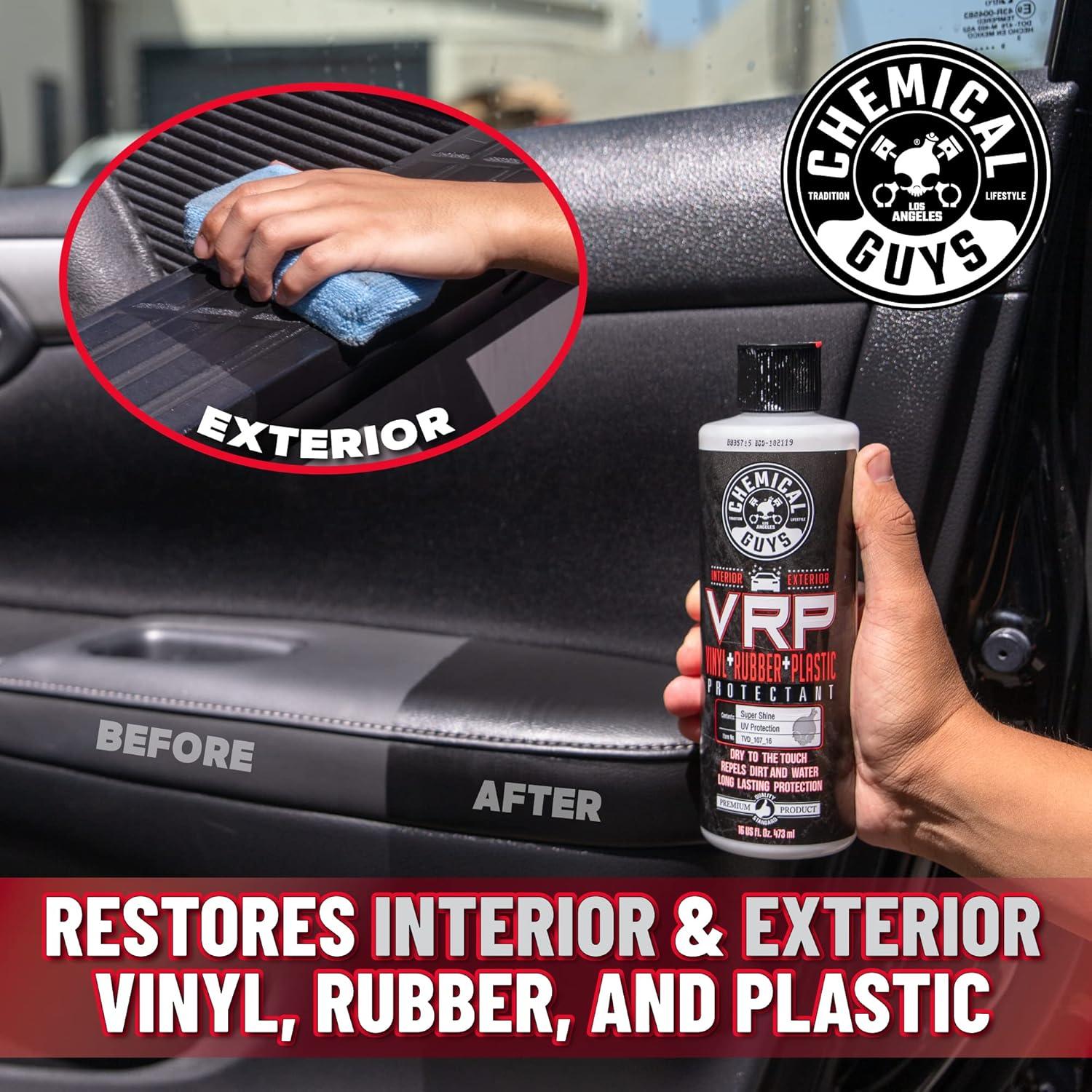 imageChemical Guys VRP Vinyl Rubber and Plastic NonGreasy DrytoTheTouch Long Lasting Super Shine Dressing for Tires Trim and More 16 fl oz 3 Pack13352 Ounce Pack of 1
