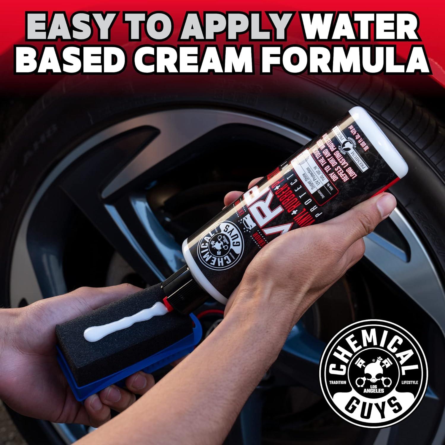 imageChemical Guys VRP Vinyl Rubber and Plastic NonGreasy DrytoTheTouch Long Lasting Super Shine Dressing for Tires Trim and More 16 fl oz 3 Pack13352 Ounce Pack of 1