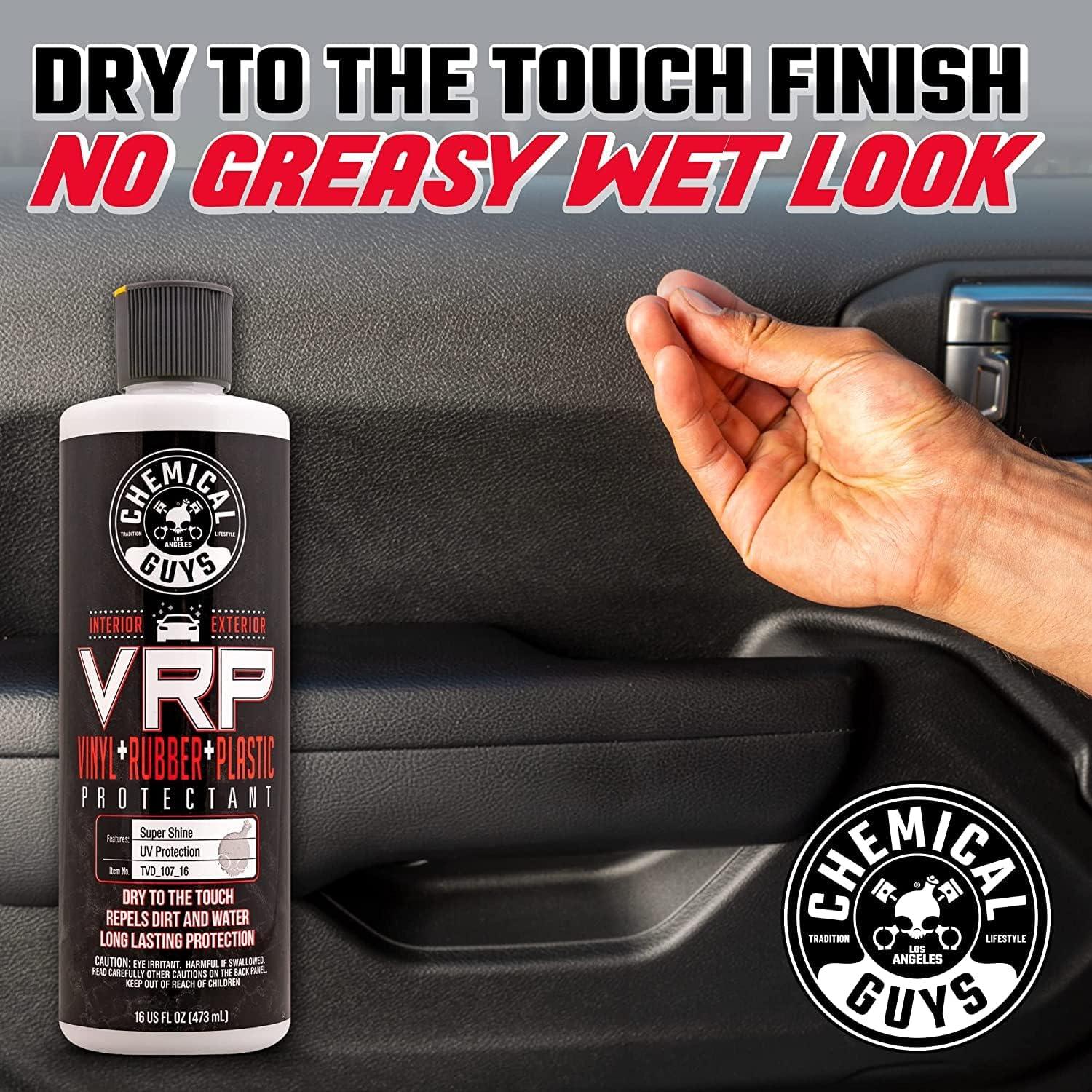 imageChemical Guys VRP Vinyl Rubber and Plastic NonGreasy DrytoTheTouch Long Lasting Super Shine Dressing for Tires Trim and More 16 fl oz 3 Pack16 Ounce Pack of 3