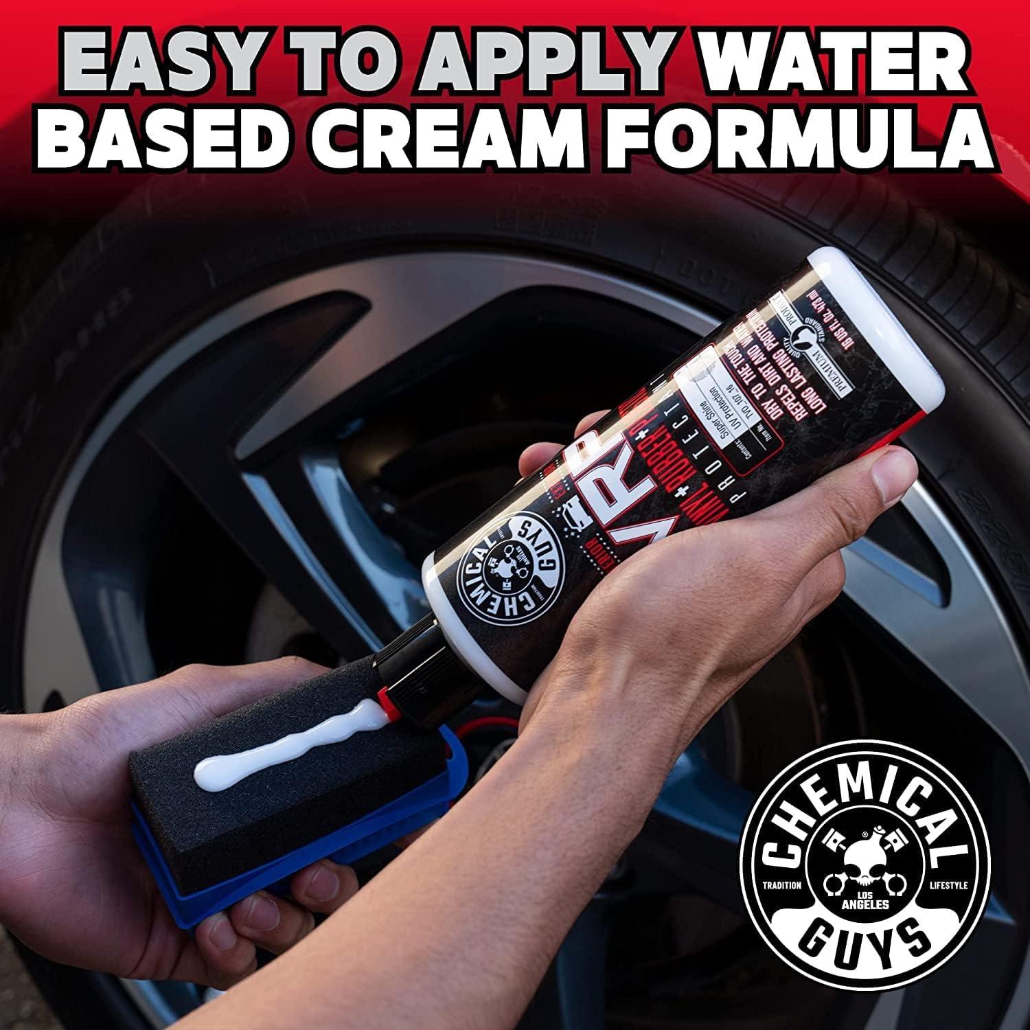 imageChemical Guys VRP Vinyl Rubber and Plastic NonGreasy DrytoTheTouch Long Lasting Super Shine Dressing for Tires Trim and More 16 fl oz 3 Pack16 Ounce Pack of 3