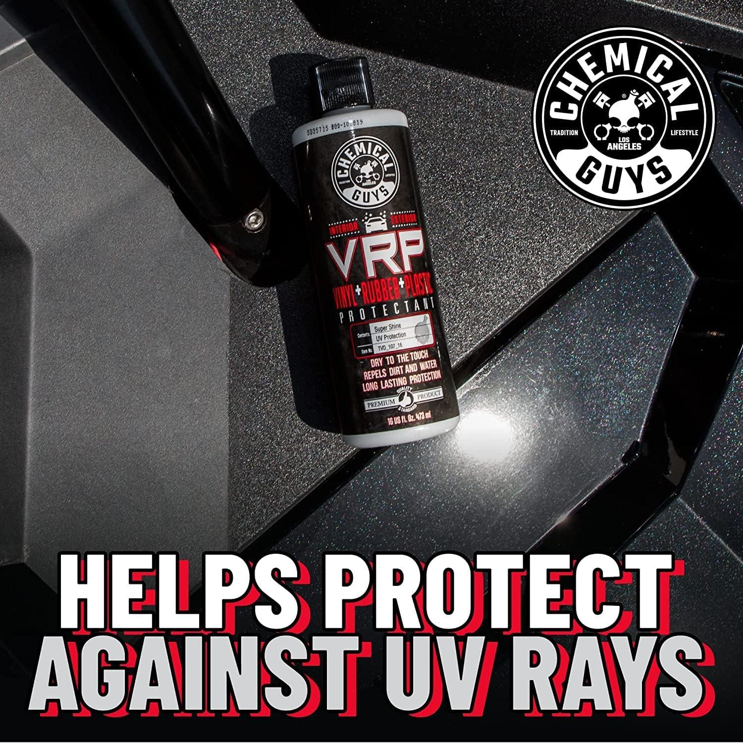 imageChemical Guys VRP Vinyl Rubber and Plastic NonGreasy DrytoTheTouch Long Lasting Super Shine Dressing for Tires Trim and More 16 fl oz 3 Pack16 Ounce Pack of 3