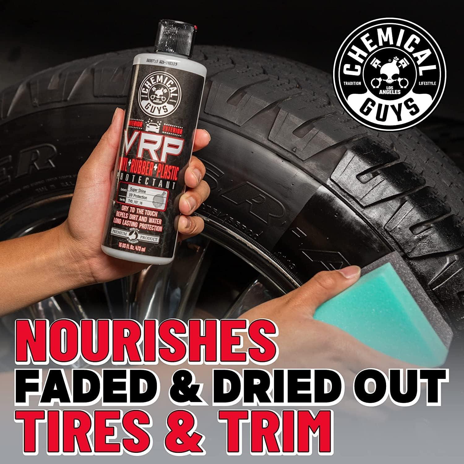 imageChemical Guys VRP Vinyl Rubber and Plastic NonGreasy DrytoTheTouch Long Lasting Super Shine Dressing for Tires Trim and More 16 fl oz 3 Pack16 Ounce Pack of 3