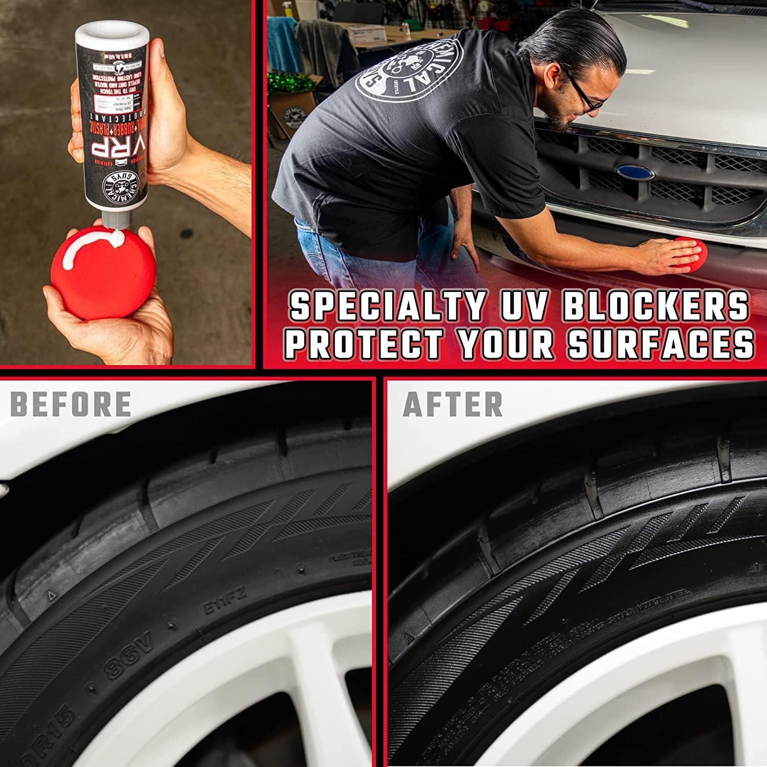imageChemical Guys VRP Vinyl Rubber and Plastic NonGreasy DrytoTheTouch Long Lasting Super Shine Dressing for Tires Trim and More 16 fl oz 3 Pack16 Ounce Pack of 3