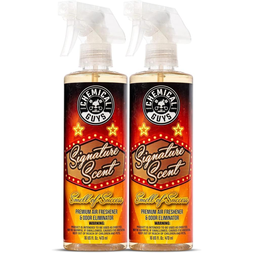 imageChemical Guys AIR06916 Signature Scent Premium Air Freshener and Odor Eliminator Smell of Success Great for Cars Trucks SUVs RVs Home Office ampamp More 16 fl oz16 Fl Oz Pack of 2