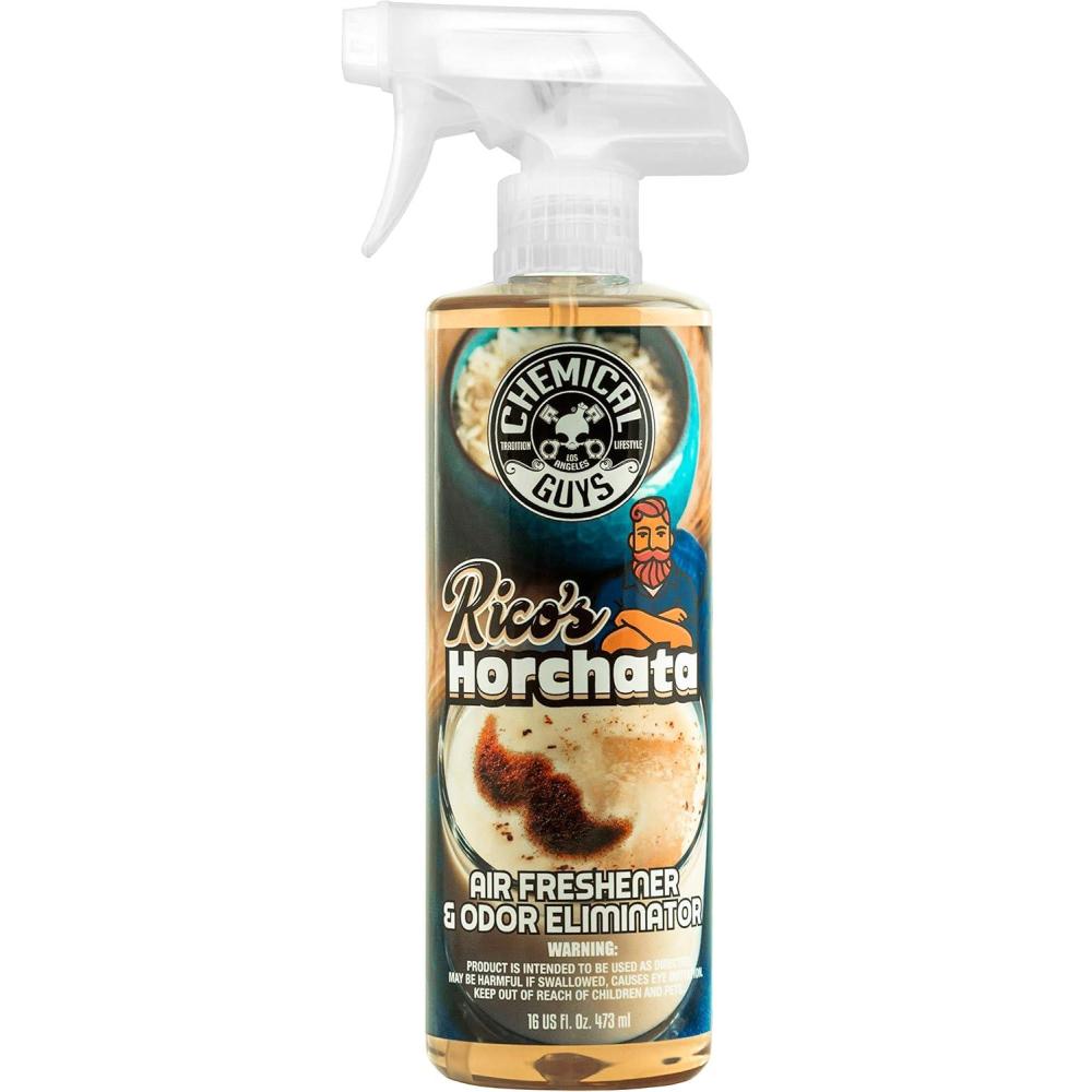 imageChemical Guys AIR10132 New Car Smell Premium Air Freshener and Odor Eliminator LongLasting Scent Great for Cars Trucks SUVs RVs ampamp More Extra Large 32 fl oz1 Count Pack of 1