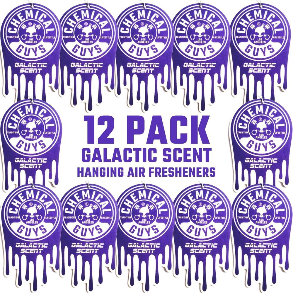 imageChemical Guys Hanging Air Freshener Variety Scent Pack 12 Pack Great for Cars Trucks SUVs RVs Home Garage Workspace Dorm Room ampamp More 4 x 3 Packs Black Frost Cherry Pina Colada  AIR40404Galactic
