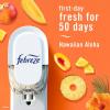 imageFebreze Plug In Air Freshener OdorFighting Scented Oil Refill Air Fresheners for Home and Bathroom and Kitchen Long Lasting for Strong Odors Hawaiian Aloha Scent 087oz Refills 3 CountBlueOrange