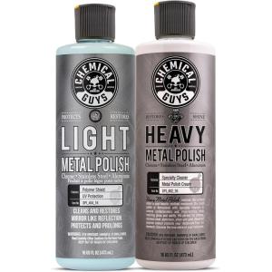 imageChemical Guys SPI40916 Light ampamp Heavy Metal Polish Kit Restore Protect and Shine All Metal Surfaces 216 fl ozLight  Heavy Combo