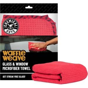 imageChemical Guys Waffle Weave for Home ampamp Auto Glass Windows Mirrors ampamp More Lavender 25 in x 36 in 3PackRed