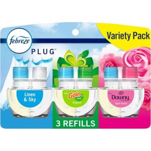 imageFebreze OdorFighting Fade Defy PLUG Air Freshener Downy April Fresh Gain Original Linen ampamp Sky 3 87 fl oz Oil RefillsFresh  Original  Linen  Sky