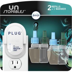 imageFebreze Plug in Air Freshener OdorFighting Scented Oil Refill Air Fresheners for Home and Bathroom and Kitchen Long Lasting for Strong Odors Unstopables Fresh Scent 087oz Refills 3 Count175 Fl Oz Pack of 1