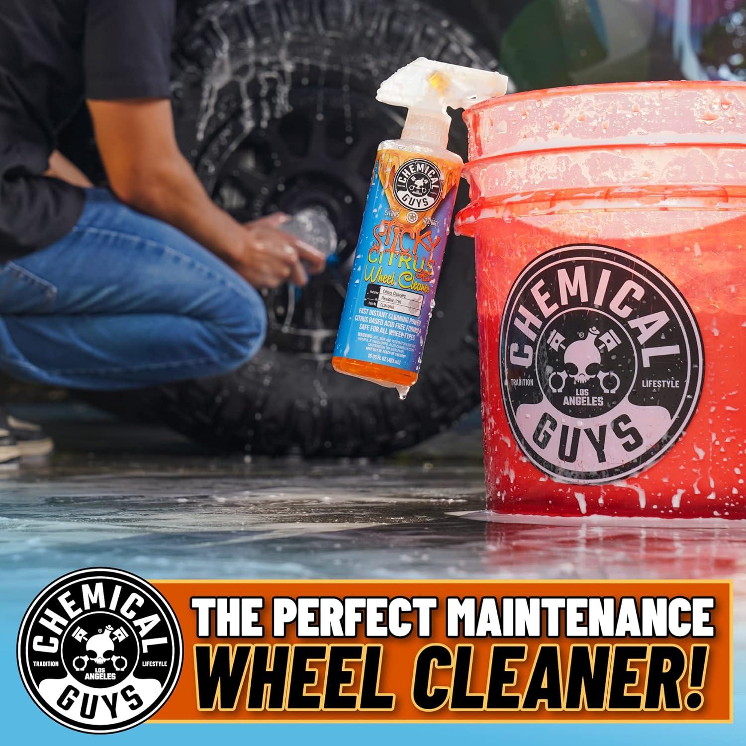 imageChemical Guys CLD105 Sticky Citrus Wheel Cleaner Gel Safe For All Wheel Types Works on Cars Trucks SUVs Motorcycles RVs ampamp More 128 fl oz 1 Gallon16 Fl Oz Pack of 2