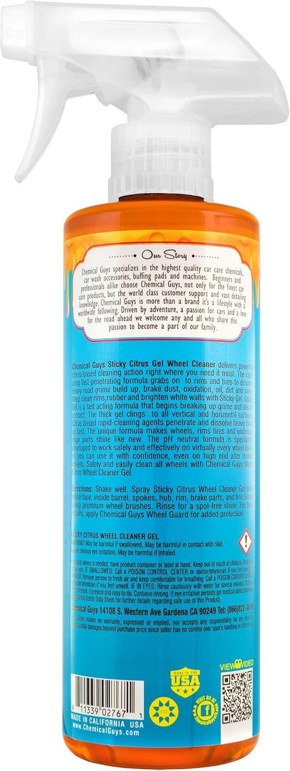 imageChemical Guys CLD105 Sticky Citrus Wheel Cleaner Gel Safe For All Wheel Types Works on Cars Trucks SUVs Motorcycles RVs ampamp More 128 fl oz 1 Gallon16 Fl Oz Pack of 1