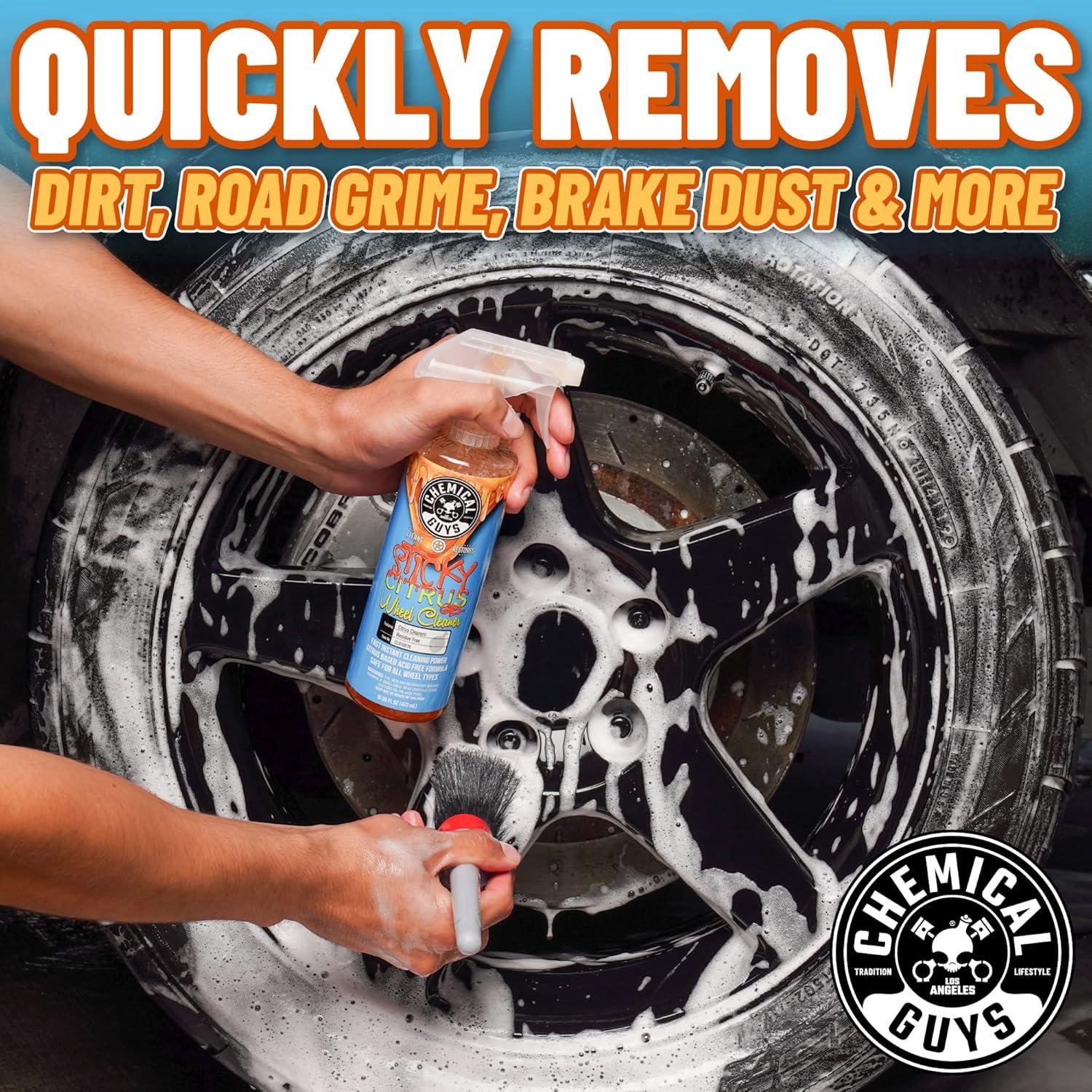 imageChemical Guys CLD105 Sticky Citrus Wheel Cleaner Gel Safe For All Wheel Types Works on Cars Trucks SUVs Motorcycles RVs ampamp More 128 fl oz 1 Gallon16 Fl Oz Pack of 2