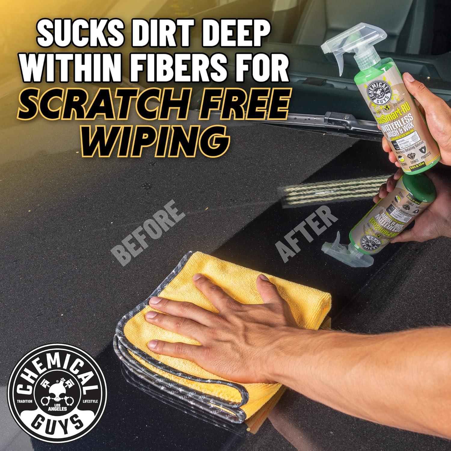 imageChemical Guys MIC50612 Professional Grade Premium Microfiber Towels Gold 16 Inch x 16 Inch Pack of 12  Safe for Car Wash Home Cleaning ampamp Pet Drying ClothsYellow