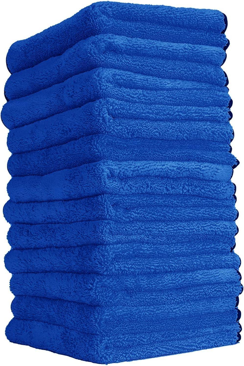imageChemical Guys MIC50612 Professional Grade Premium Microfiber Towels Gold 16 Inch x 16 Inch Pack of 12  Safe for Car Wash Home Cleaning ampamp Pet Drying ClothsBlue