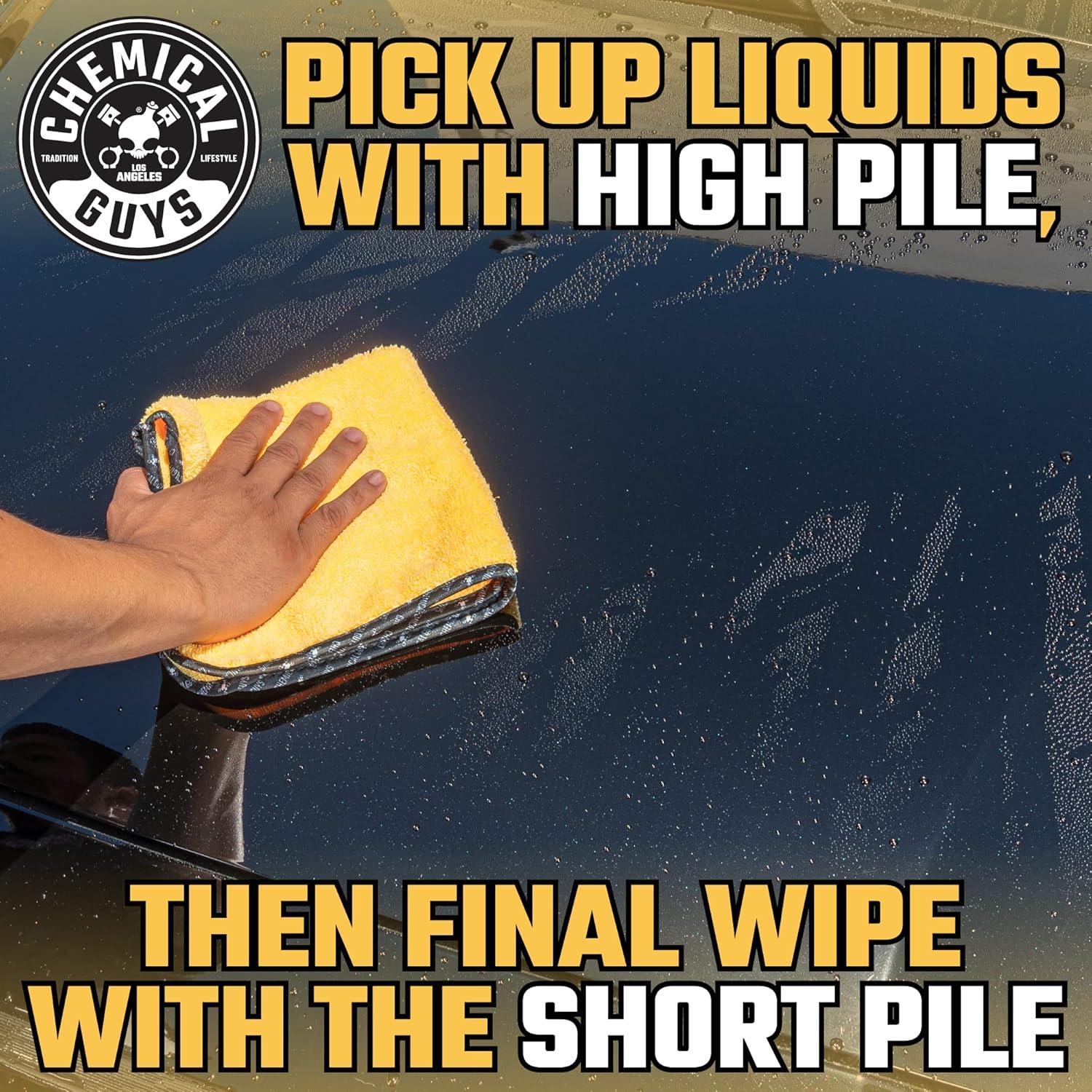 imageChemical Guys MIC50612 Professional Grade Premium Microfiber Towels Gold 16 Inch x 16 Inch Pack of 12  Safe for Car Wash Home Cleaning ampamp Pet Drying ClothsYellow
