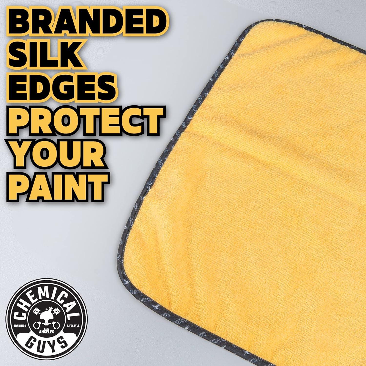 imageChemical Guys MIC50612 Professional Grade Premium Microfiber Towels Gold 16 Inch x 16 Inch Pack of 12  Safe for Car Wash Home Cleaning ampamp Pet Drying ClothsYellow